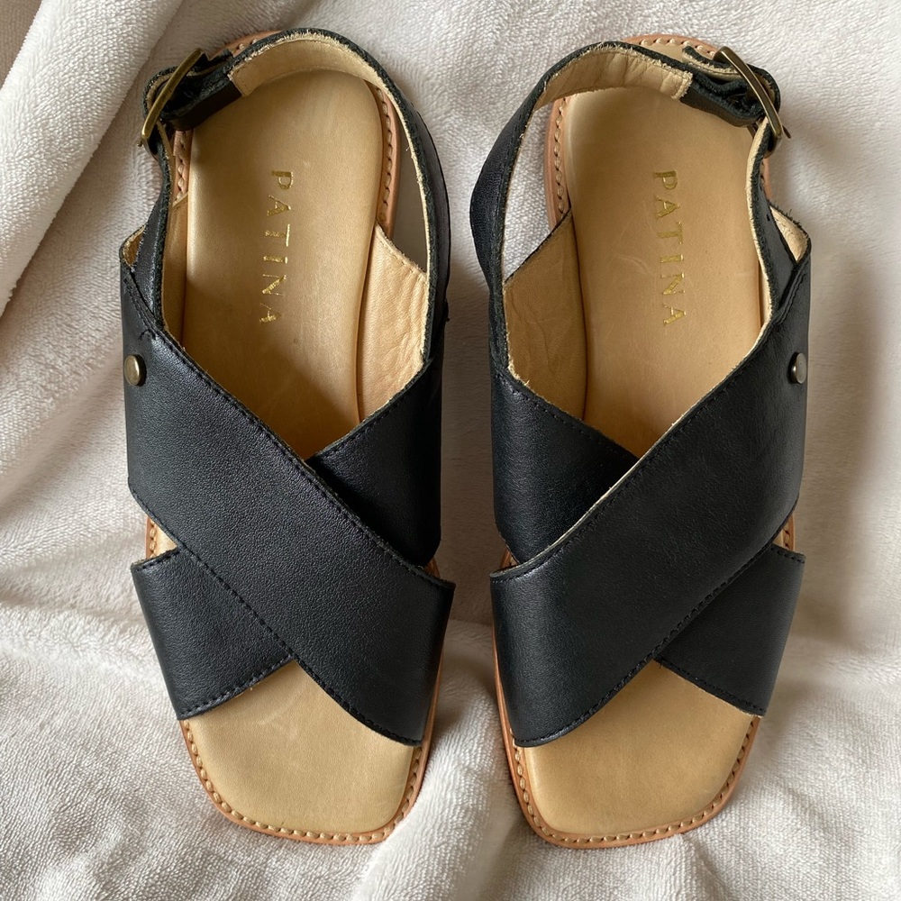 Patina/Portland Leather Goods Criss Cross Sandals